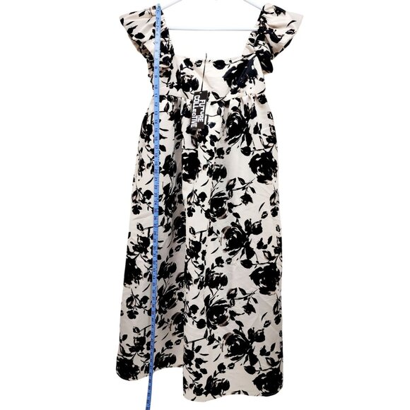 Future Collective Womens Floral Sleeveless Dress With Ruffle Straps S Polyester - Picture 9 of 11